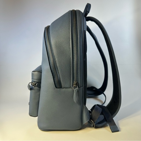 NEW Men’s Coach Charter Leather Backpack in Dark Denim Blue - Picture 9 of 13